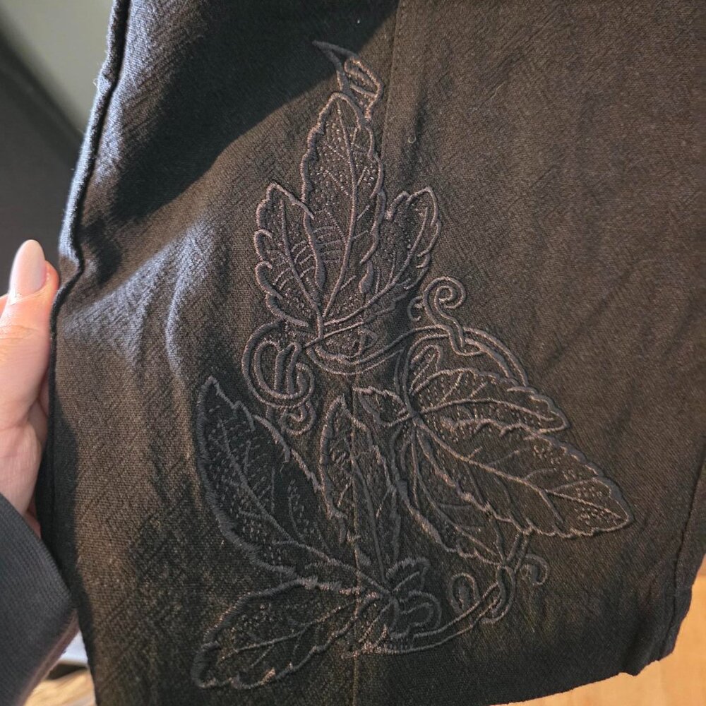 Aya Embroidered Linen Blend Balloon Pants